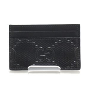 Gucci card case 625564 black calf leather | AlmaBagz