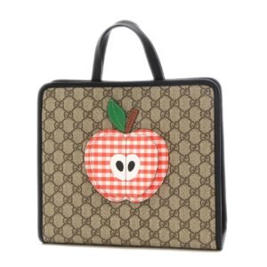 Gucci GG Pattern Children Apple Tote Bag Supreme Beige 648797 | AlmaBagz