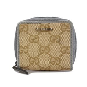 Gucci Coin Case 115255 0416 Women's GG Canvas Coin Purse/coin Case Beige,Gray | AlmaBagz