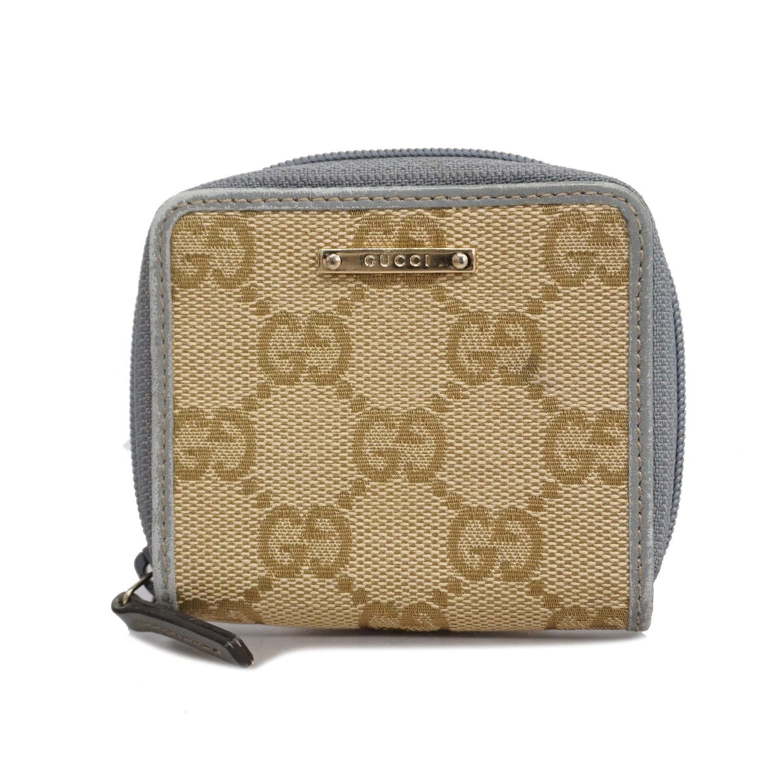 Gucci Coin Case 115255 0416 Women's GG Canvas Coin Purse/coin Case Beige,Gray | AlmaBagz