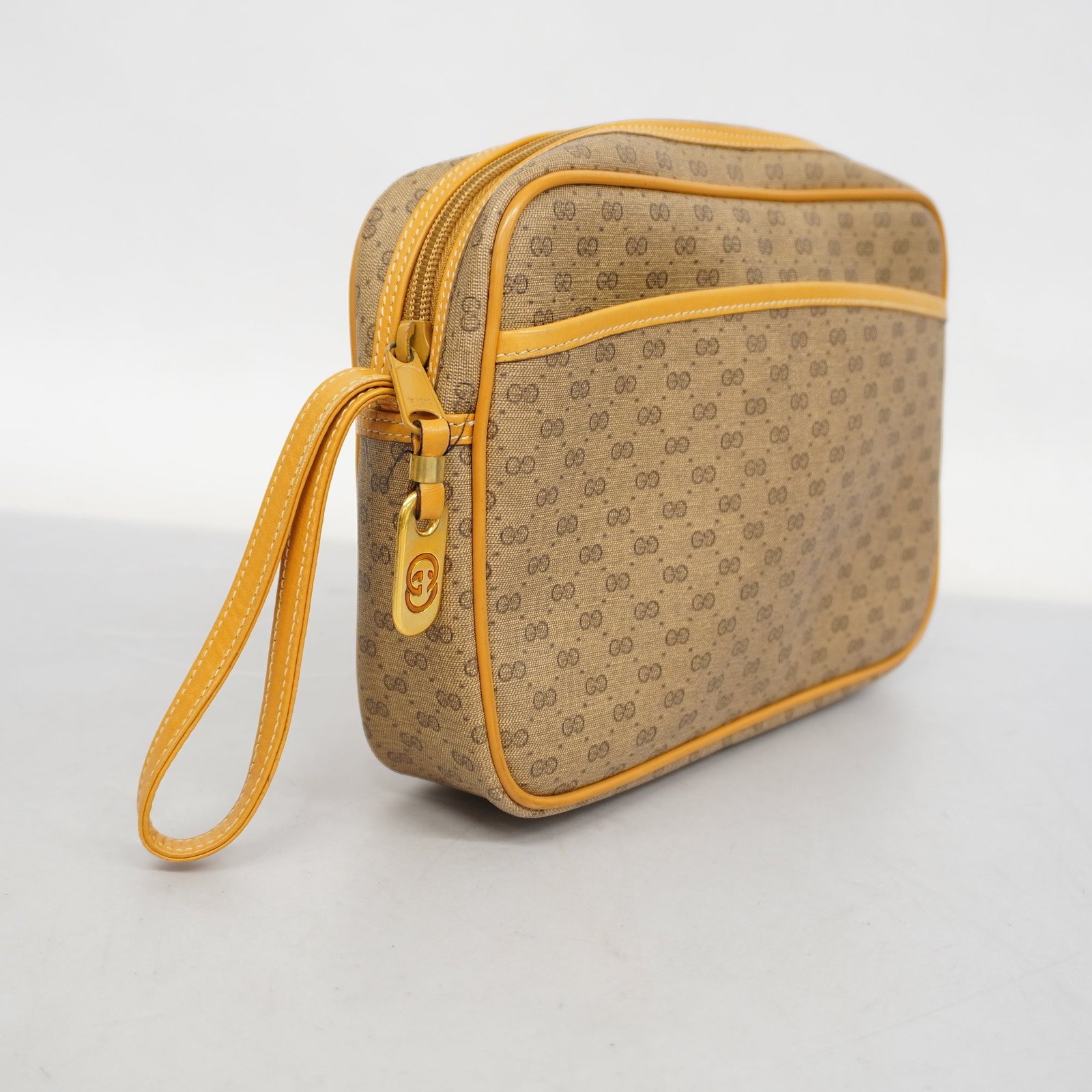 GUCCI Micro GG Clutch Bag 014 14 0028 Women's PVC,Leather Clutch Bag Beige | AlmaBagz