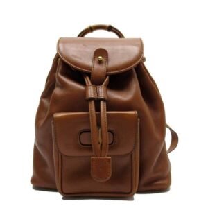 Gucci rucksack mini bamboo brown leather 003 1705 0030 | AlmaBagz