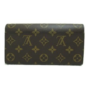 LOUIS VUITTON Portefeiulle Sarah Brown Fuschia Monogram PVC coated canvas M62234 | AlmaBagz