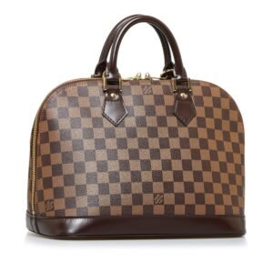LOUIS VUITTON Damier Alma Handbag N53151 Brown PVC Leather Ladies | AlmaBagz