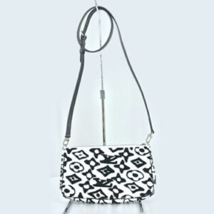 LOUIS VUITTON Mini Pochette Accessory Monogram Urus Fischer LV×UF White Black Women Men M45565 | AlmaBagz