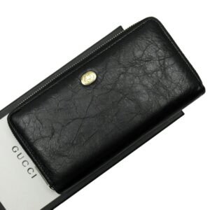 Gucci round wallet GG black silver gold leather 575988 | AlmaBagz