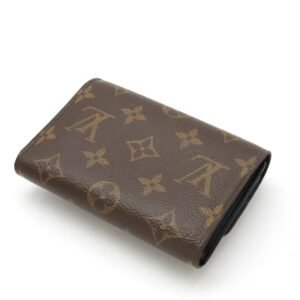 LOUIS VUITTON Monogram Portefeuille Flower Trifold Wallet Noir Black M62578 | AlmaBagz