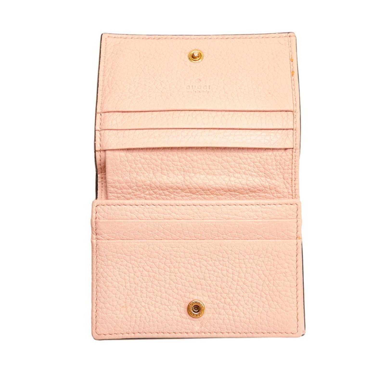 Gucci Animalier Bee Bifold Wallet 460185 Pink Leather Ladies GUCCI | AlmaBagz - Image 5