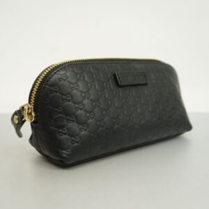 GUCCI[3cc2521]   Pouch Micro sima 449894 Leather Black Gold metal | AlmaBagz