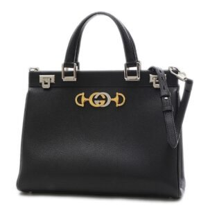 Gucci Zumi Top Handle Bag Shoulder Leather Black 564714 | AlmaBagz