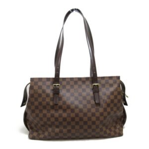 LOUIS VUITTON Chelsea Tote Bag Brown Ebene Damier PVC coated canvas N51119 | AlmaBagz