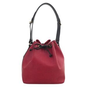 LOUIS VUITTON Shoulder Bag Epi Petit Noe Leather Red x Black Women's | AlmaBagz