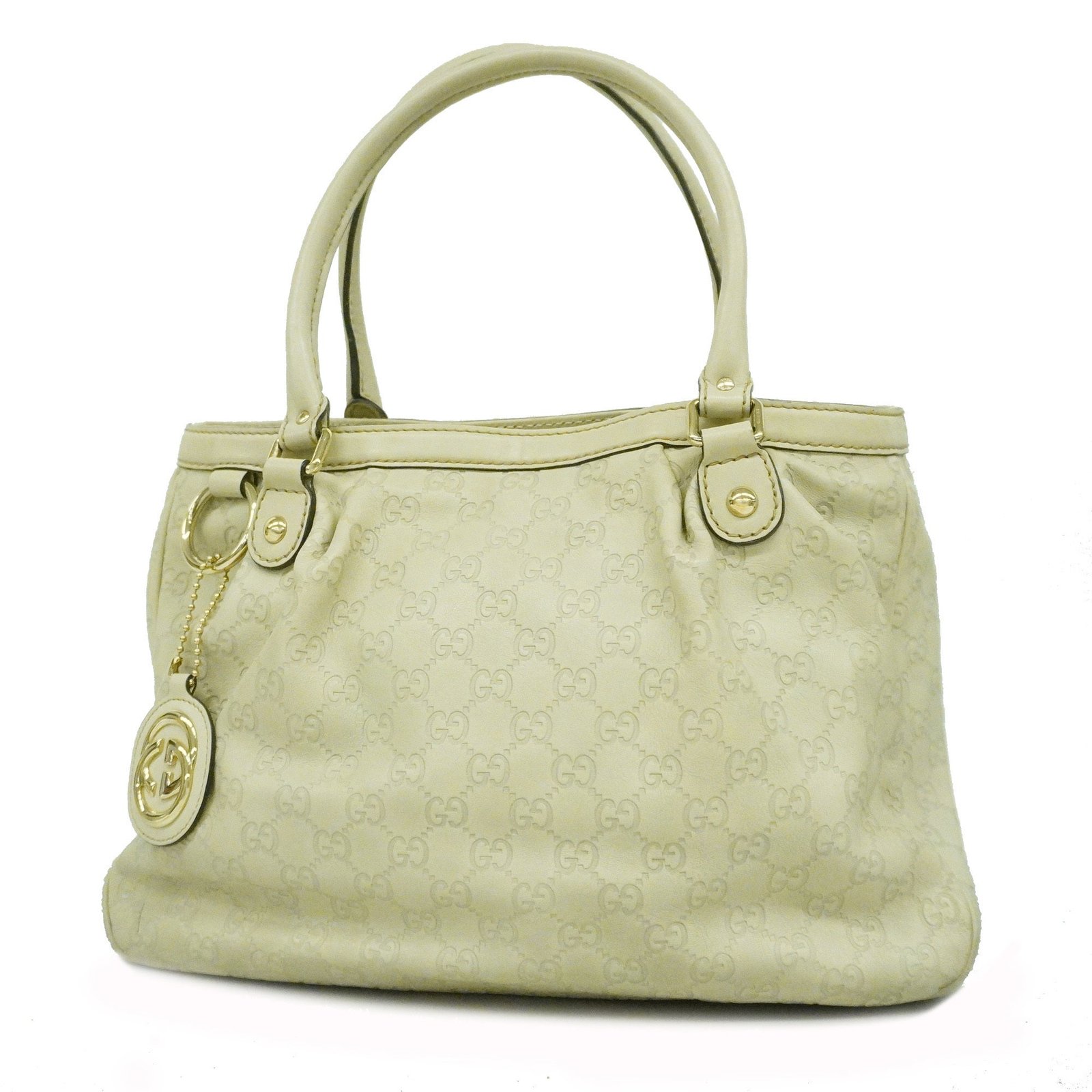 GUCCI Sukey Sima 211944 Women's Leather Tote Bag Ivory | AlmaBagz - Image 10