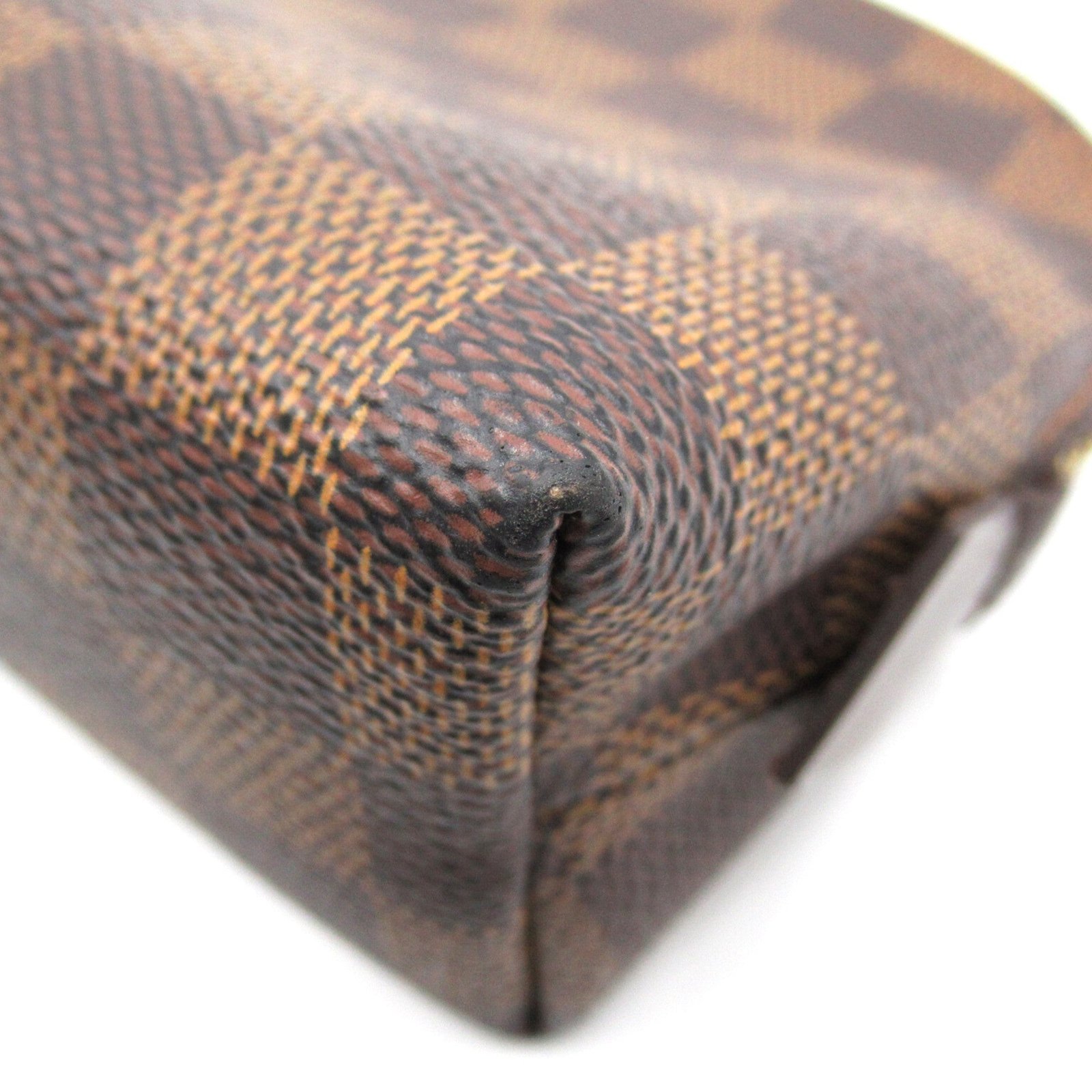 LOUIS VUITTON Pochette Cosmetic PM Brown Damier PVC coated canvas N47516 | AlmaBagz - Image 8