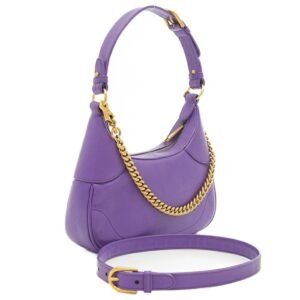 GUCCI Aphrodite Small Shoulder Bag Leather Purple 731817 | AlmaBagz