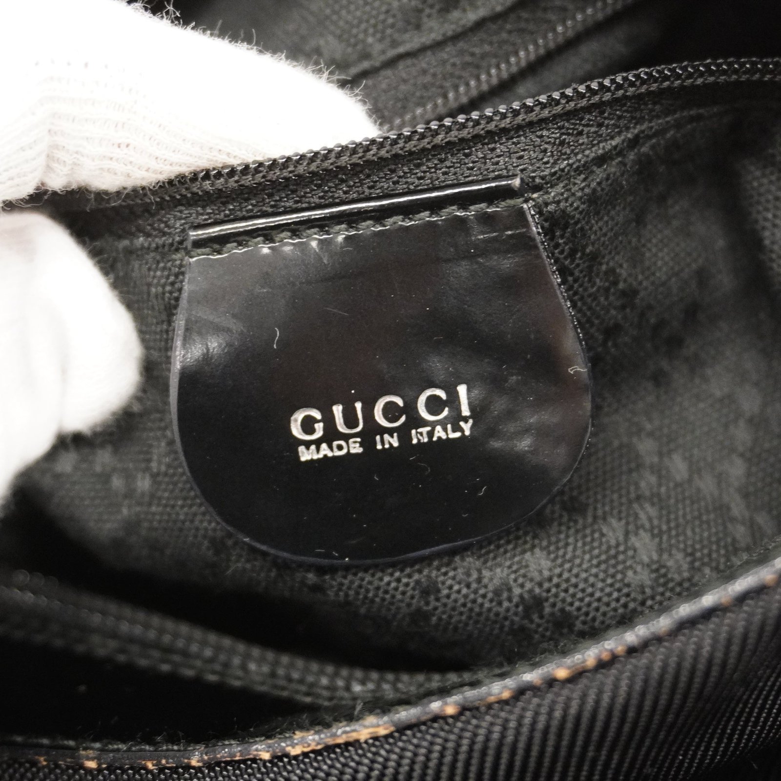 Gucci Bamboo Handbag 000 0531 Women's Nylon Black | AlmaBagz - Image 6