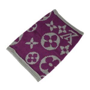 LOUIS VUITTON Snood Grand Floor Monogram Muffler M72768 Wool 100% Gray Neck Warmer | AlmaBagz