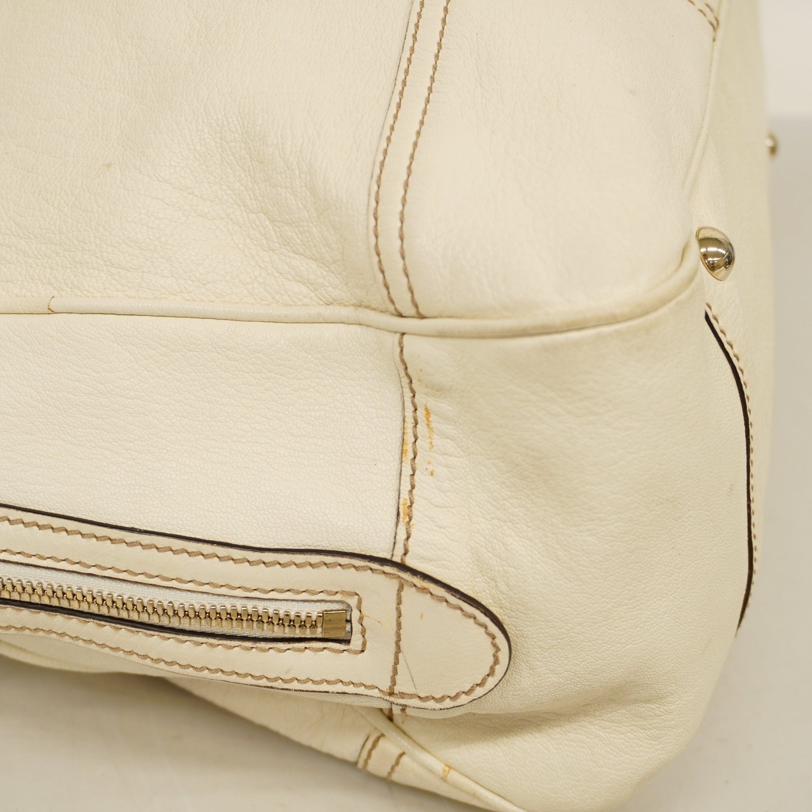 GUCCI Sherry Princey 163805 Women's Leather Tote Bag Ivory | AlmaBagz - Image 5