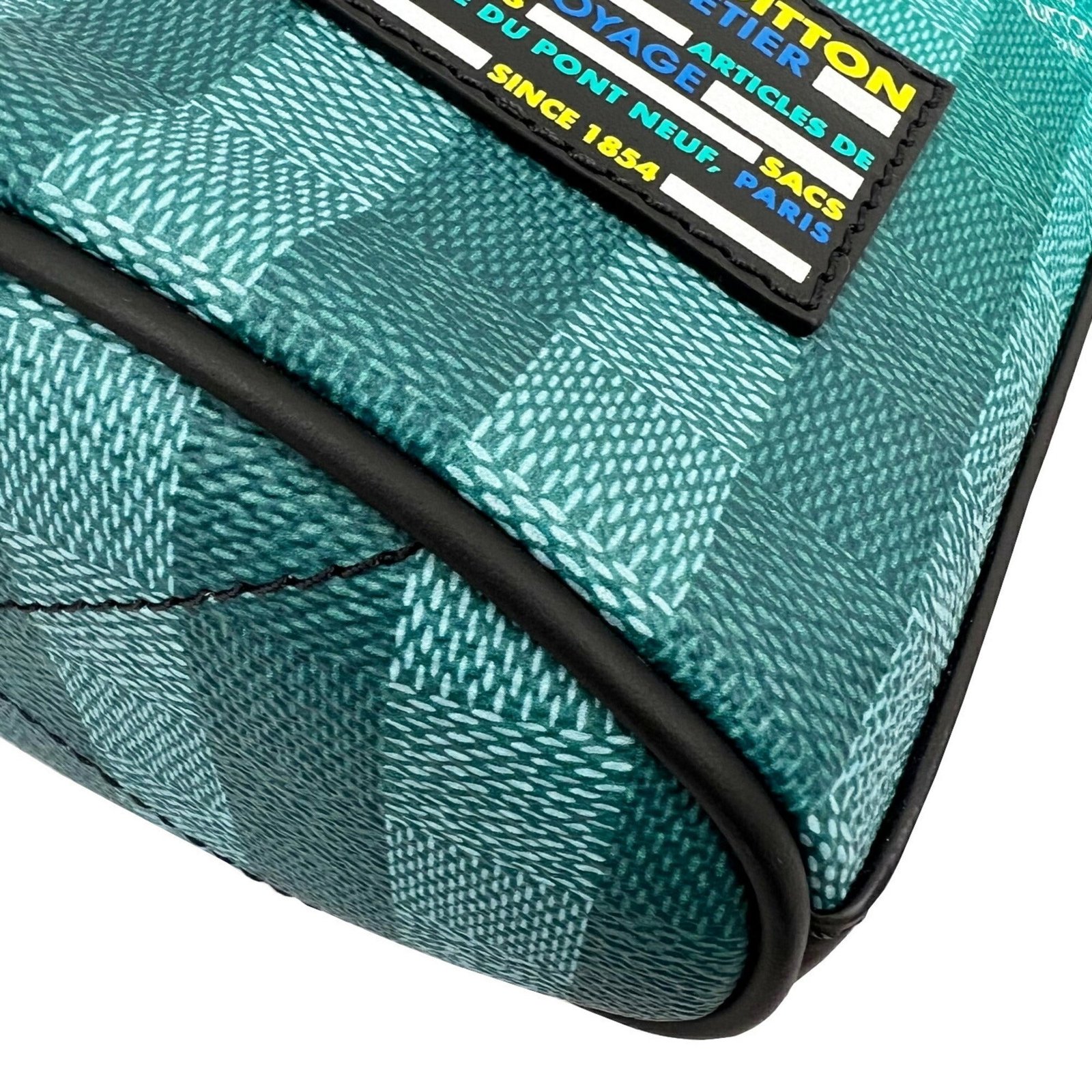 LOUIS VUITTON Sac Marant Shoulder Bag HandBag M59920 RFID Damier Stripe Yellow Green Men's | AlmaBagz - Image 7