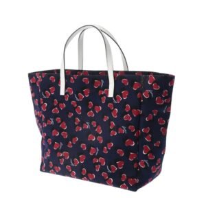 GUCCI Heart Print Navy 282439 Women's Canvas Tote Bag | AlmaBagz