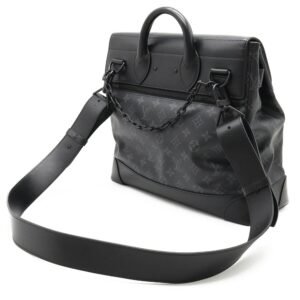 LOUIS VUITTON Monogram Eclipse Steamer PM Handbag Shoulder Bag Leather M44731 | AlmaBagz