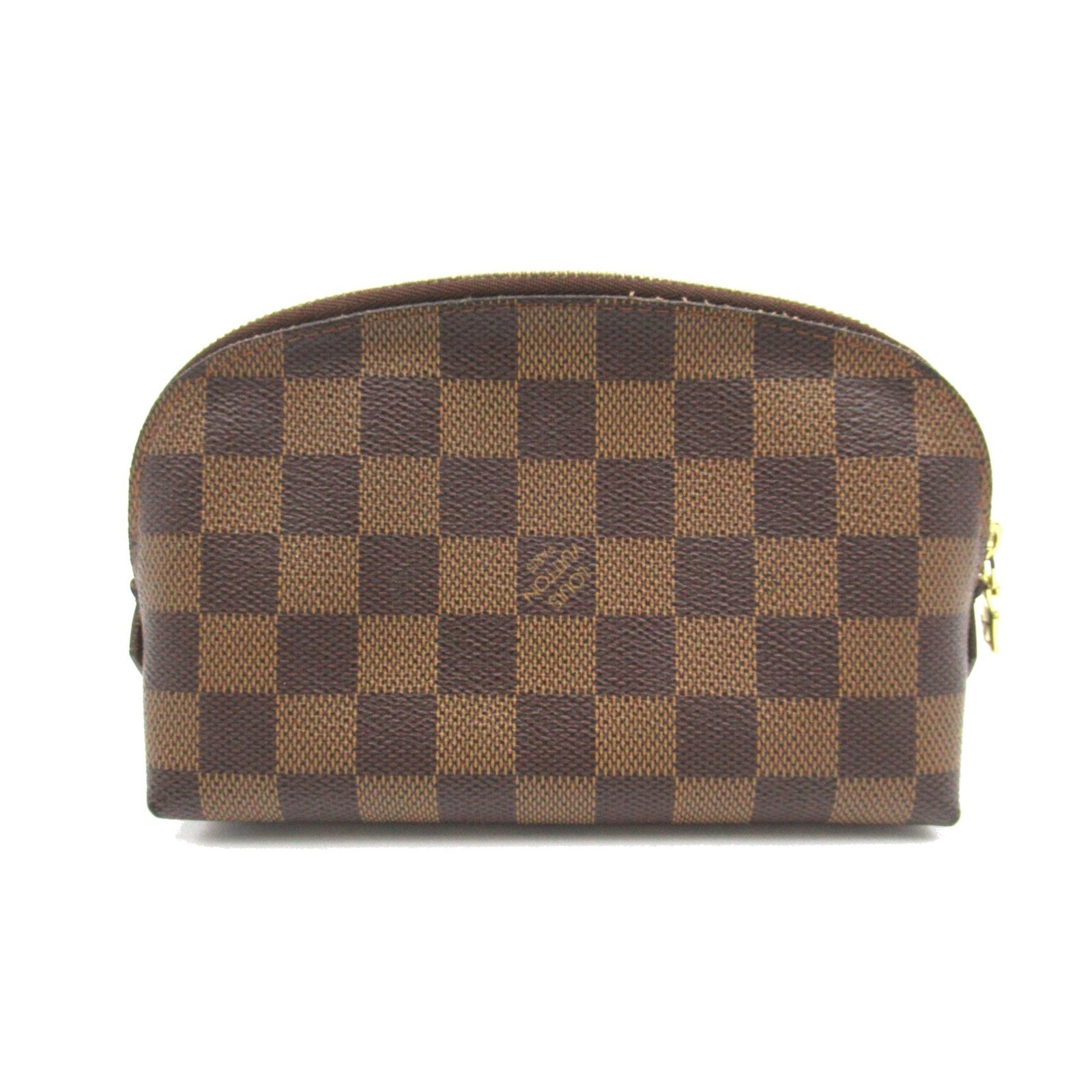 LOUIS VUITTON Pochette Cosmetic PM Brown Ebene Damier PVC coated canvas N47516 | AlmaBagz
