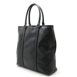 GUCCI GG Implement Tote Bag Large Shoulder PVC Leather Black 223668 | AlmaBagz