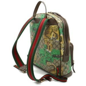 GUCCI GG Supreme Bengal Sherry Line Backpack Rucksack Tiger PVC Leather Beige Brown Multicolor 428027 | AlmaBagz