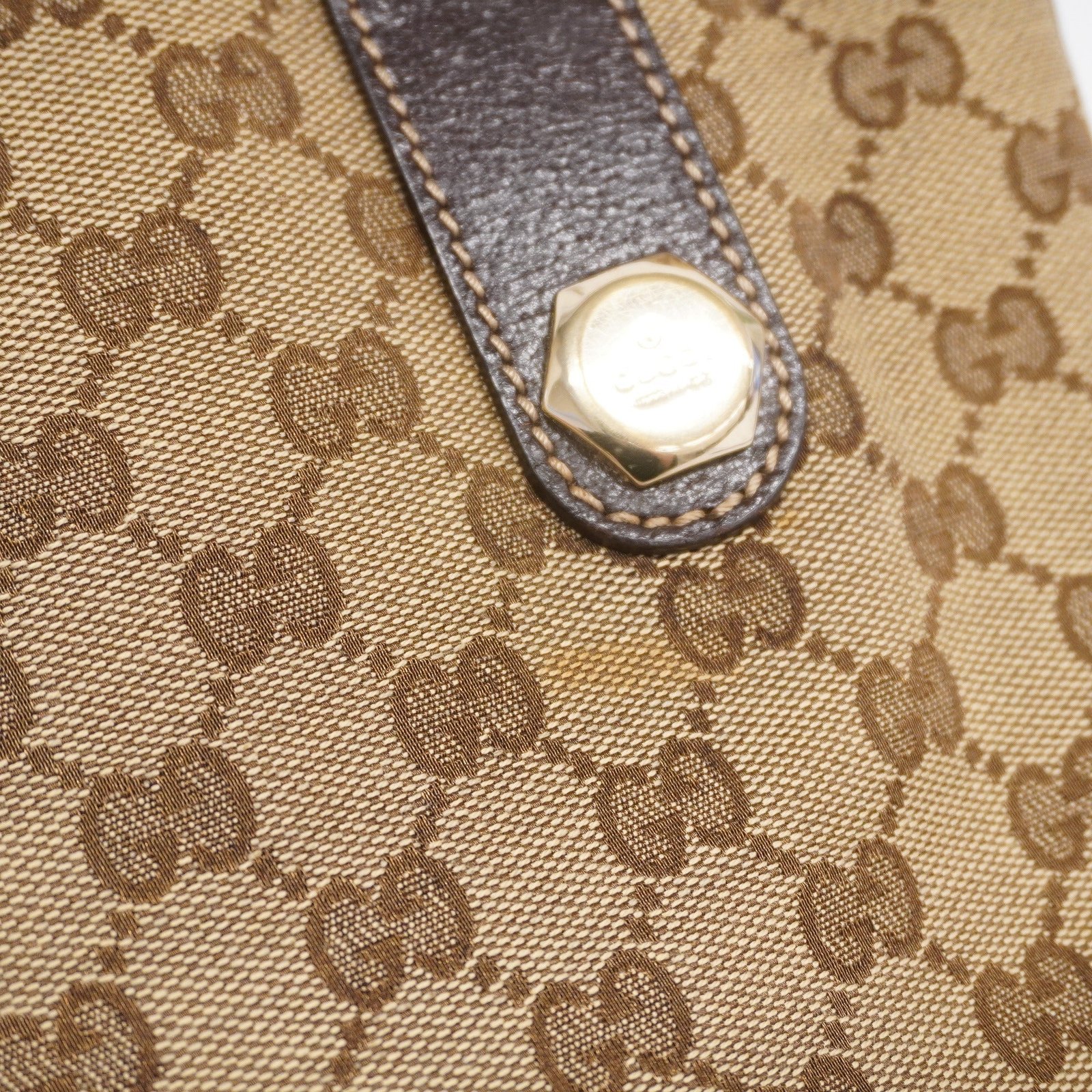 GUCCI 153361 Women's GG Canvas Tote Bag Beige,Brown | AlmaBagz - Image 15