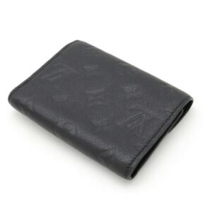 LOUIS VUITTON Monogram Empreinte Portefeuille Victorine Trifold Wallet Noir Black M64060 | AlmaBagz