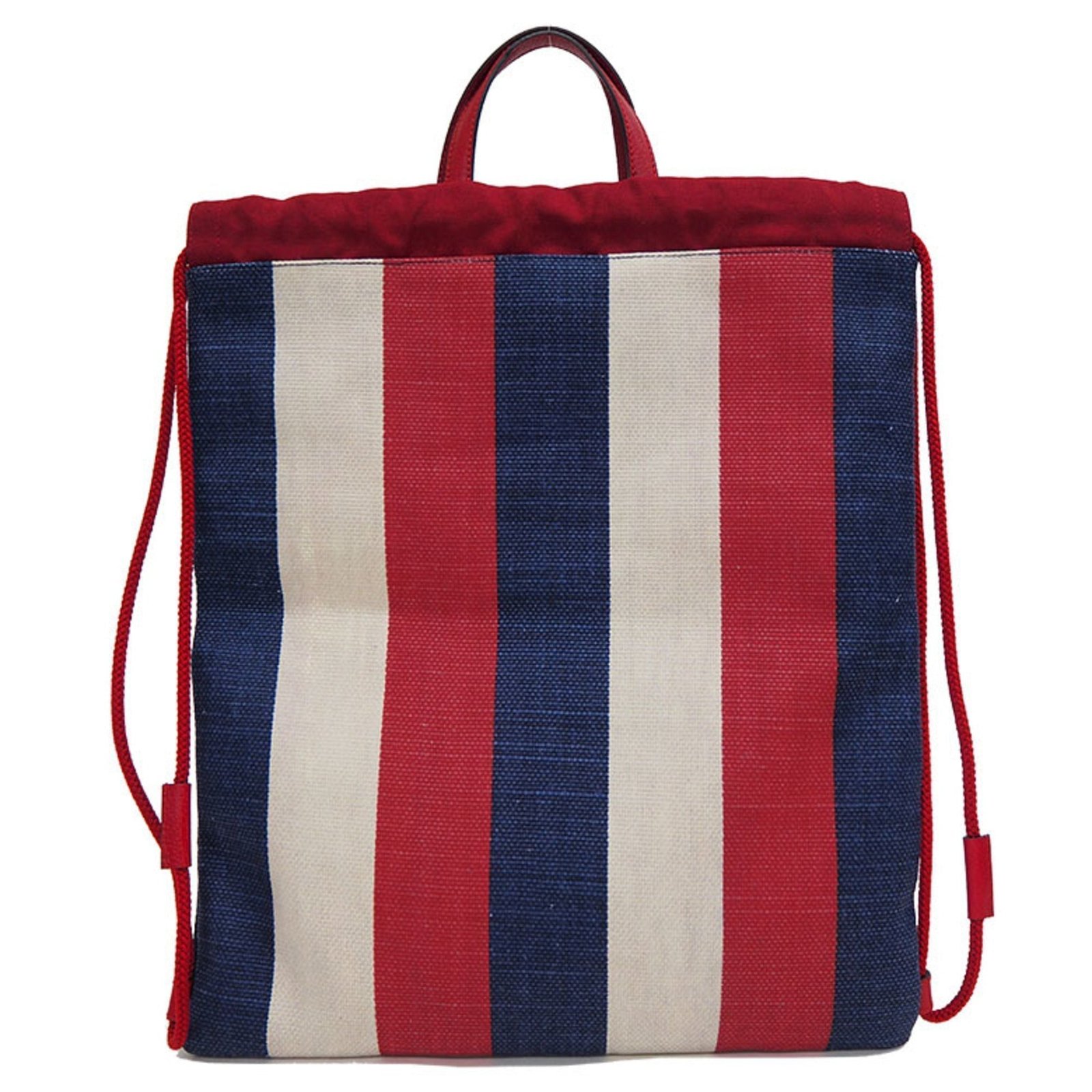 Gucci 473872 drawstring backpack tote rucksack canvas knapsack tricolor | AlmaBagz - Image 3