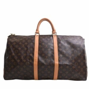 LOUIS VUITTON Monogram Keepall Bandouliere 55 Handbag Boston Bag M41414 Brown Women's | AlmaBagz