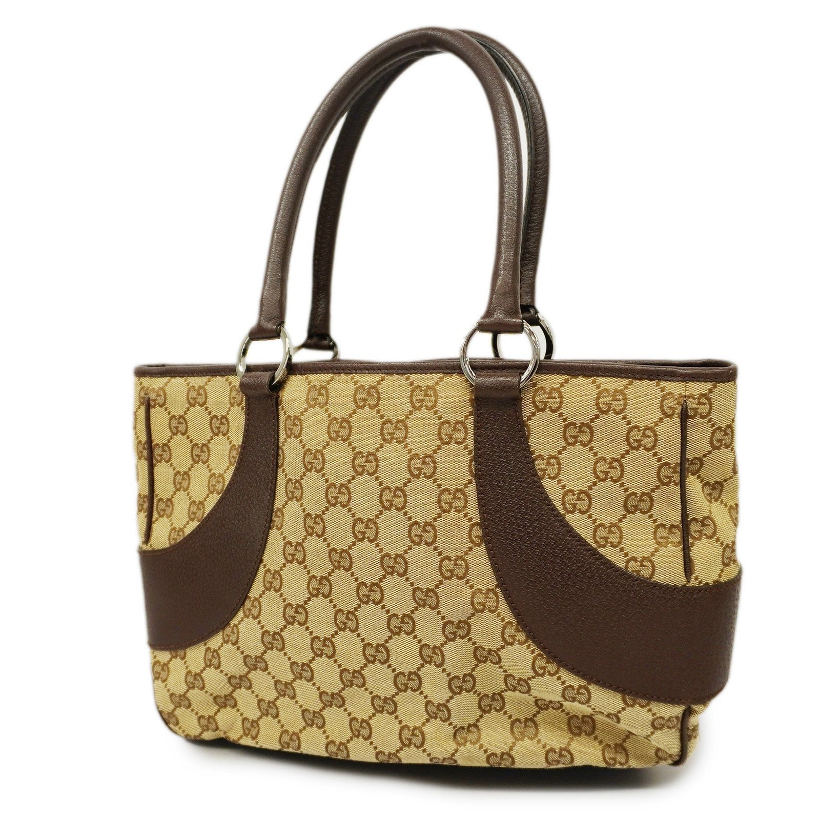 GUCCI GG Canvas 113011 Women's Tote Bag Beige,Brown | AlmaBagz - Image 18