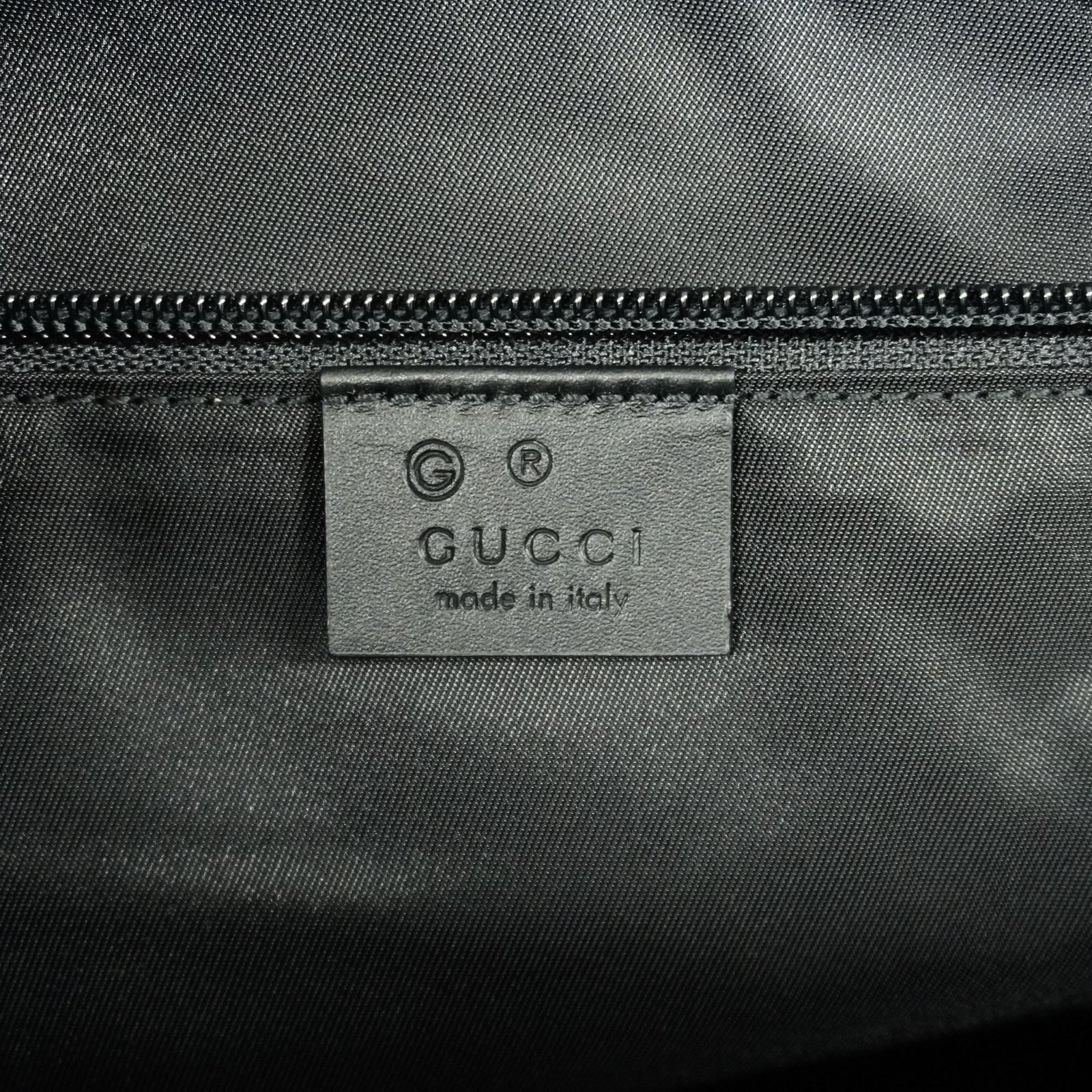 GUCCI Sherry Line Women's Canvas Tote Bag Black | AlmaBagz - Image 4