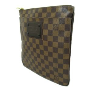LOUIS VUITTON Pochette Platt Brooklyn Brown Ebene Damier PVC coated canvas N41100 | AlmaBagz