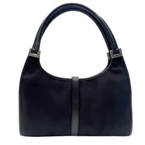 GUCCI Jackie Handbag Canvas Leather Black 002.1068 Ladies | AlmaBagz