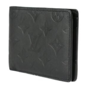 LOUIS VUITTON Portefeuille Multiple Bifold Wallet M62901 Monogram Shadow Noir Black | AlmaBagz
