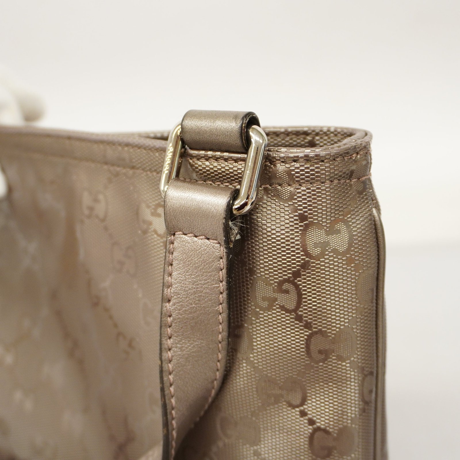 GUCCI GG Imprime 201538 Women's Leather Shoulder Bag Gray | AlmaBagz - Image 10