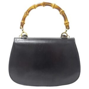 GUCCI Bag Women's Bamboo Handbag Shoulder 2way Leather Black 000 2046 0188 | AlmaBagz