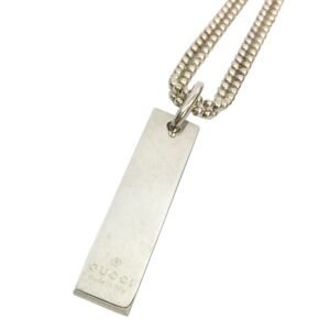 Gucci Necklace W Ball Chain Plate Silver 925 | AlmaBagz