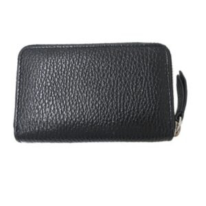 GUCCI Wallet Women's Men's Coin Case Petit Marmont Leather Double G Zip Around Black 644412 Card | AlmaBagz