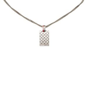 Gucci Diamante Motif Necklace Silver Red Green SV925 Ladies GUCCI | AlmaBagz