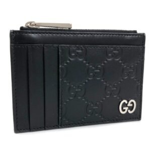 Gucci Card Case Dorian Signature Pass Coin 597560 Canvas Leather Black Men's Gucci | AlmaBagz