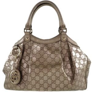 Gucci Suki Interlocking G 211944 Striped Leather Gold Women's Handbag | AlmaBagz