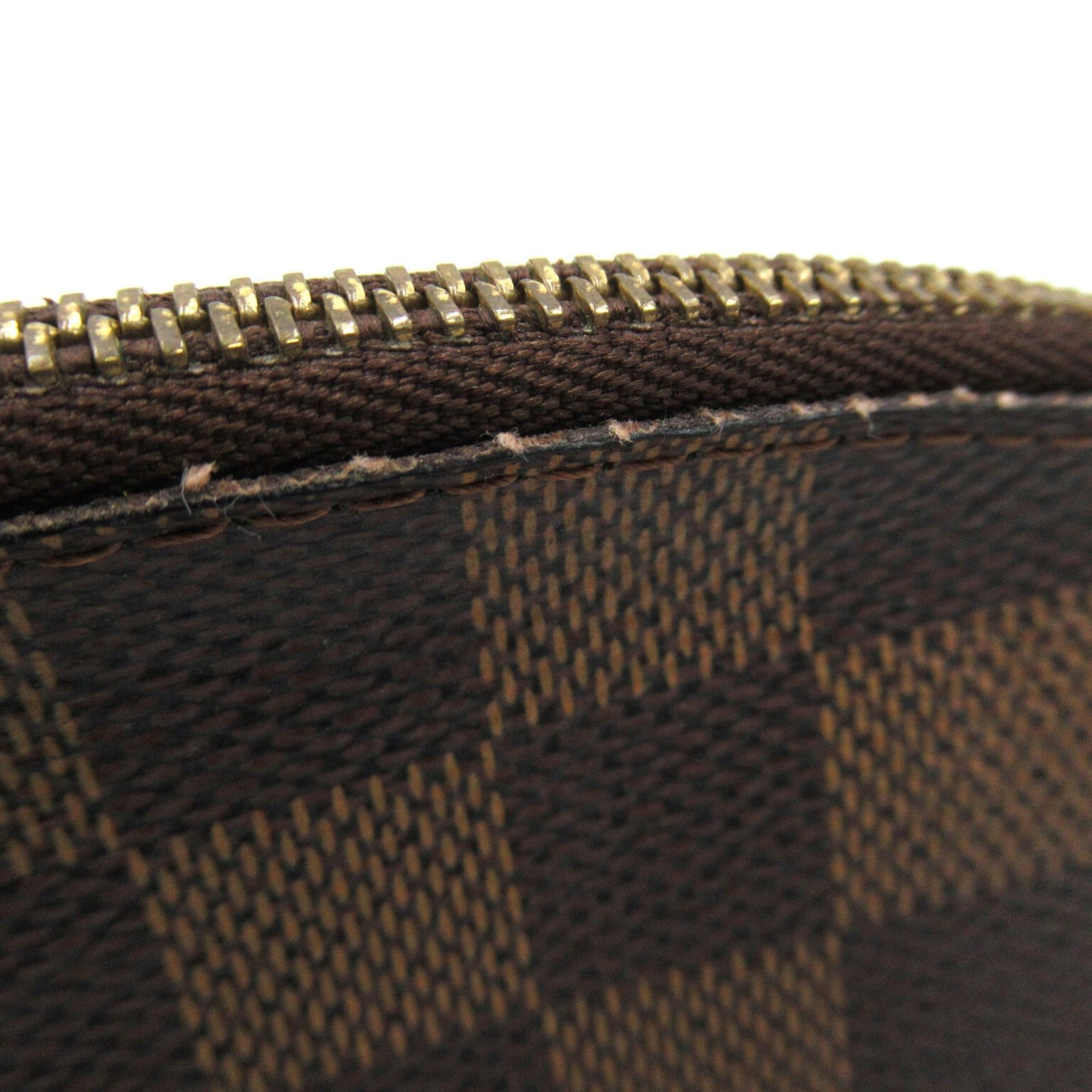 LOUIS VUITTON Pochette Cosmetic PM Brown Ebene Damier PVC coated canvas N47516 | AlmaBagz - Image 8
