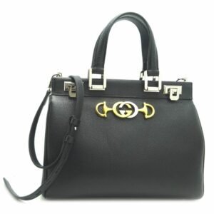 Gucci Zumi Small Women's Handbag 569712 Grain Leather Black | AlmaBagz