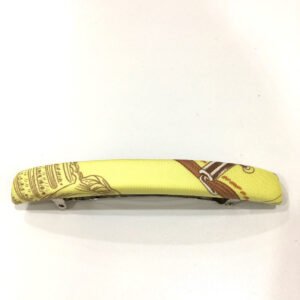 HERMES Valletta silk yellow hair accessory Overall handle Women Used | AlmaBagz