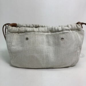 HERMES Pouch Towal chevron Beige type Foolby 25 Women Used | AlmaBagz