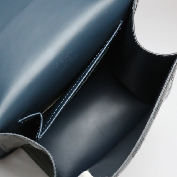 LOUIS VUITTON Shoulder Bag M92128 Patent leather green club handbag Damier Vernis Petrol blue Women Used | AlmaBagz - Image 4