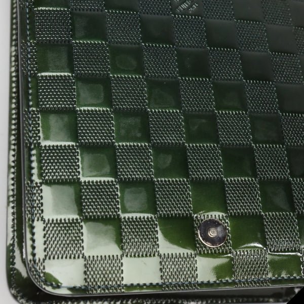 LOUIS VUITTON Shoulder Bag M92128 Patent leather green club handbag Damier Vernis Petrol blue Women Used | AlmaBagz - Image 6